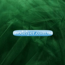 Ткань Фатин средней жесткости зеленый (изумруд)